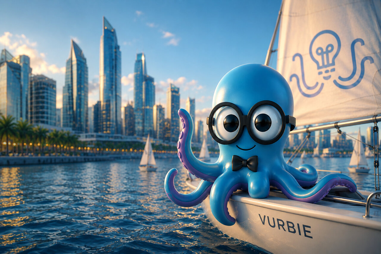 Vurbie Octopus sailing and seeking curious minds and new adventures